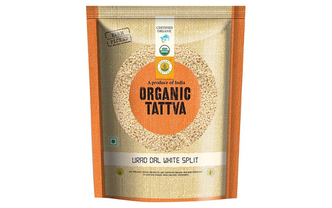 Organic Tattva Urad Dal White Split    Pack  500 grams
